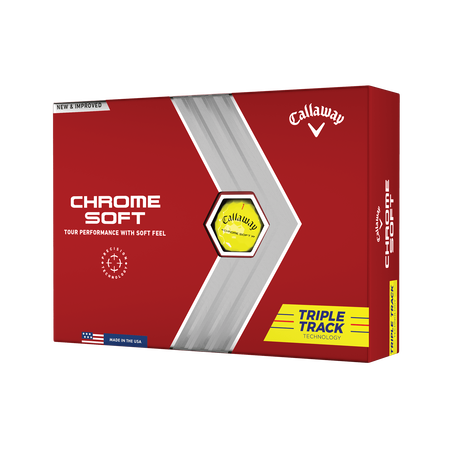 Chrome Soft Triple Track Yellow Golf Balls