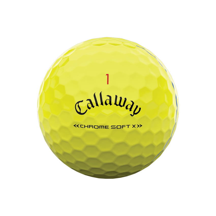 Chrome Soft X Triple Track Yellow Golf Balls - View 3