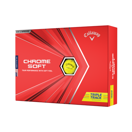 2020 Chrome Soft Yellow Triple Track Golf Balls