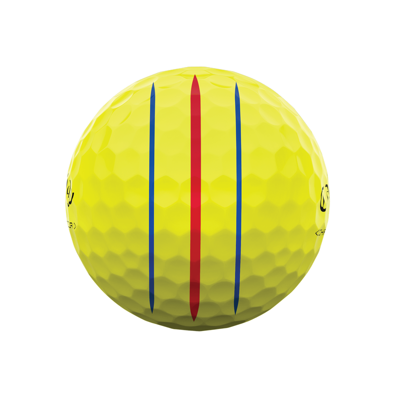 Chrome Tour Triple Track Yellow Golf Balls - View 4