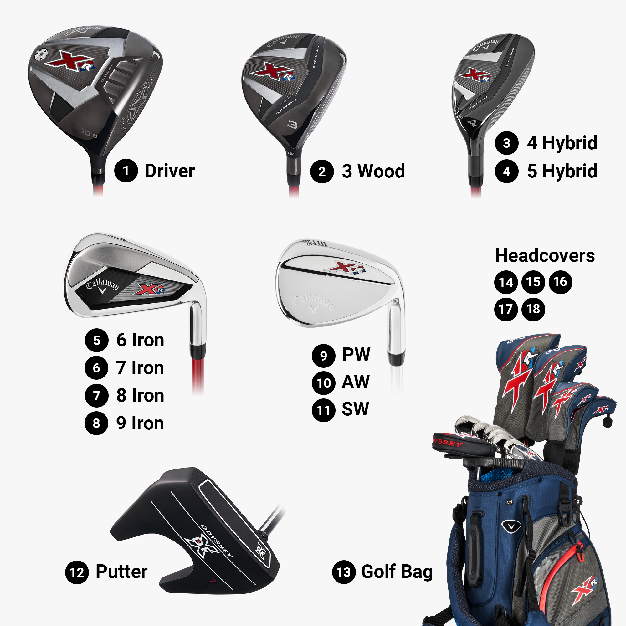 【１着でも送料無料】 Set Club Golf Complete XR | Golf Callaway クラブ