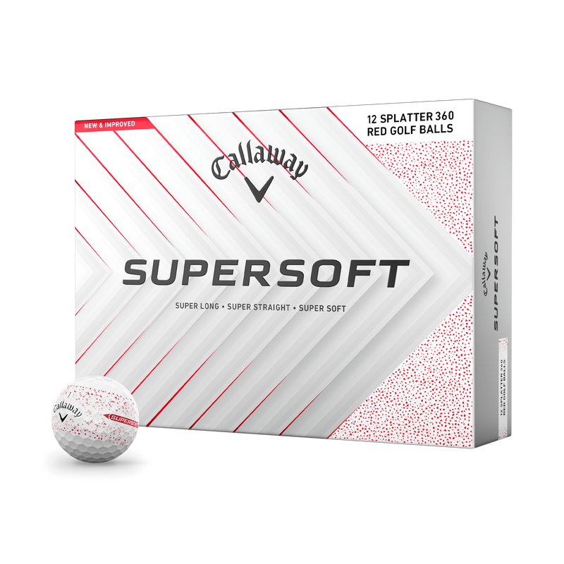 Supersoft Splatter 360 Red Golf Balls - View 1