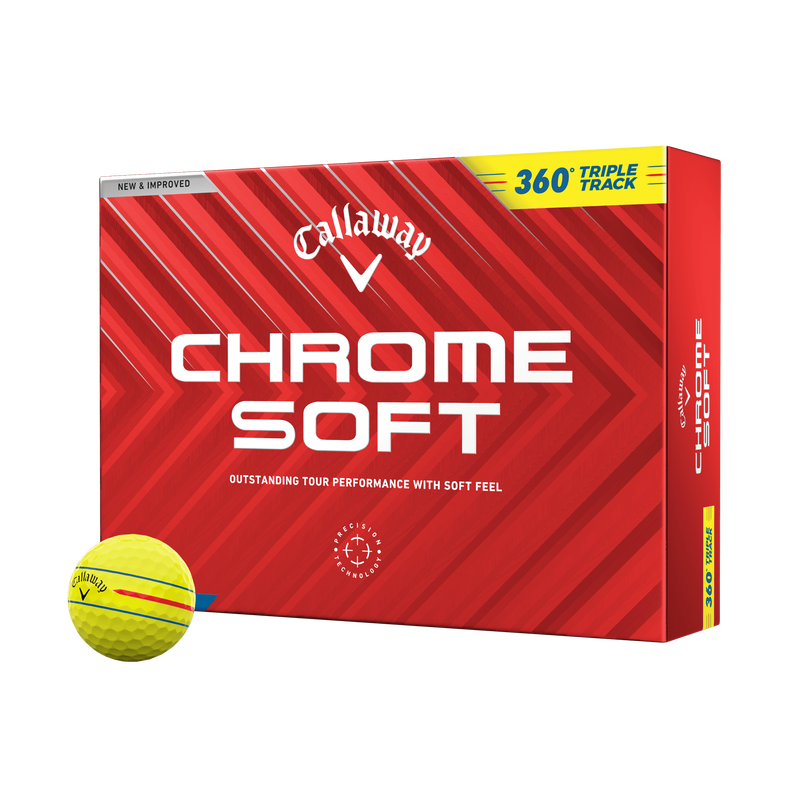 Chrome Soft 360 Triple Track Yellow '24 Golf Balls - View 1