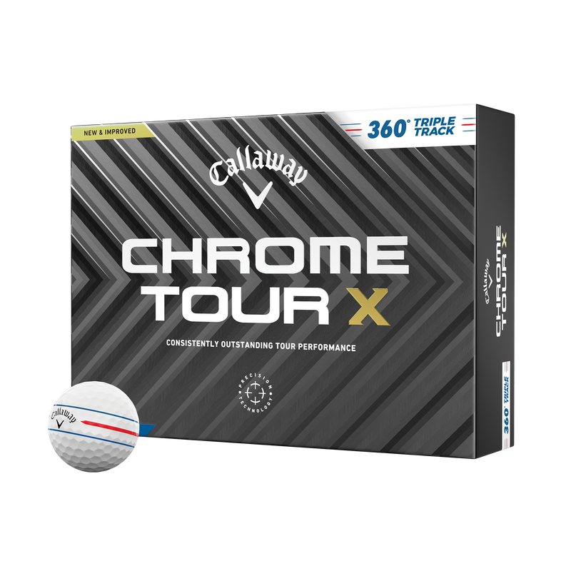 Chrome Tour X 360 Triple Track '24 Golf Balls - View 1
