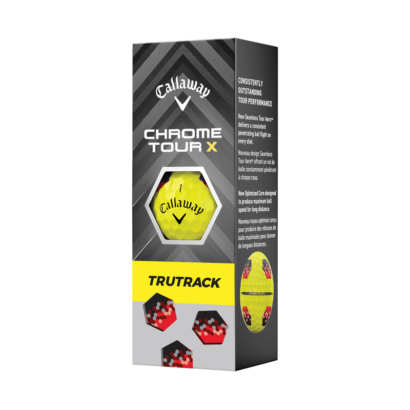 Chrome Tour X TruTrack Yellow '24 Golf Balls - View 5